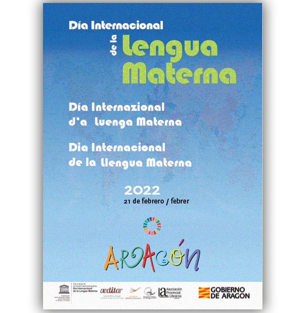Cartel del Día de la Lengua Materna 2022 en Aragón